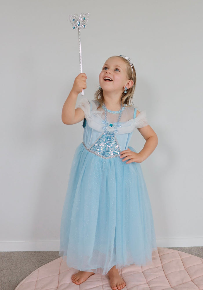 Blue Princess Luxe Birthday Party Dress Costume - Fox Baby & Co