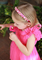 Load image into Gallery viewer, Kids little girls Valencia Pearl Luxe Party Dress - Magenta (pre order)
