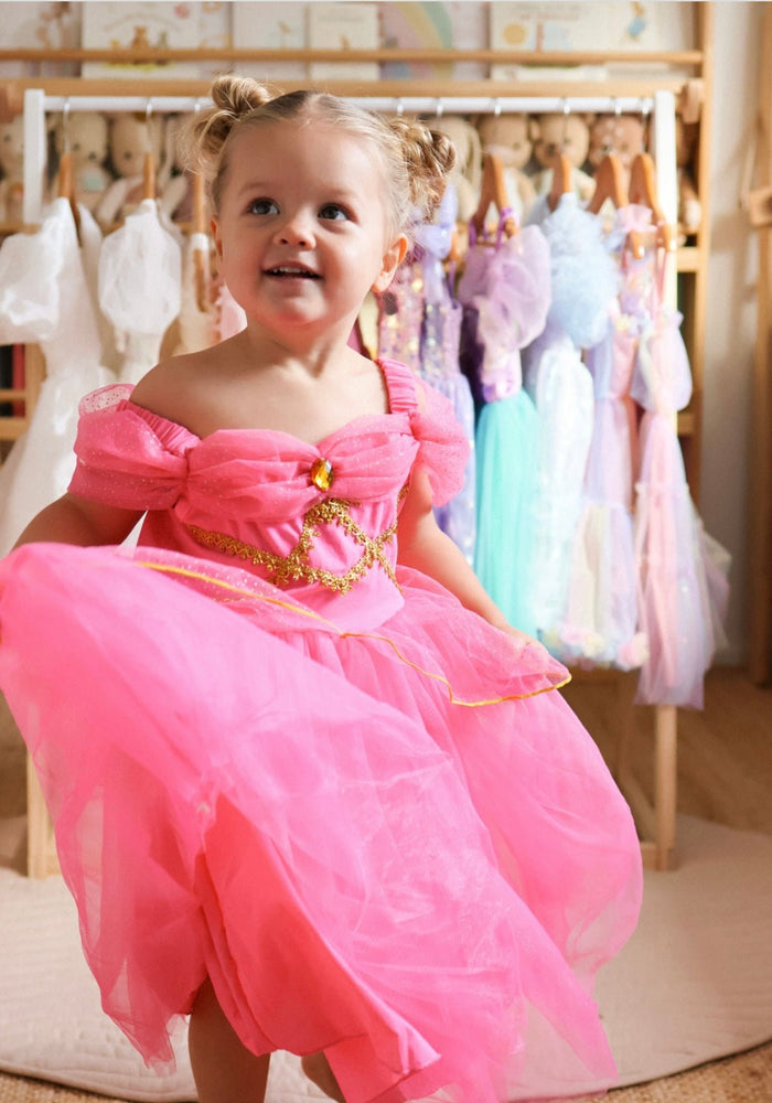 Pink Aurora Princess Luxe Birthday Party Dress Costume - Fox Baby & Co