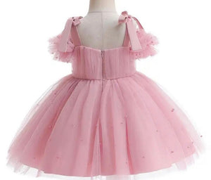 Kids little girls Valencia Pearl Luxe Party Dress - Dusty Rose (pre order)