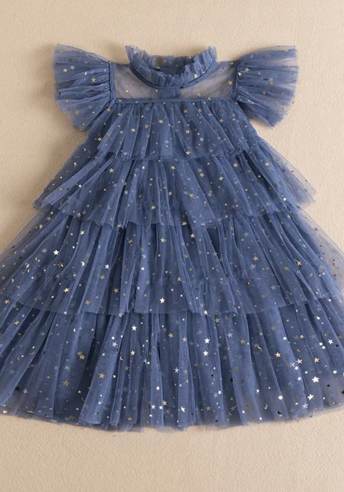 Enchanted Tulle Christmas Tulle Dress - Navy
