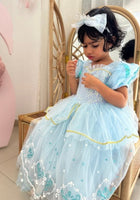Load image into Gallery viewer, Snow Queen Princess Birthday Party Dress Costume with cape - Fox Baby & Co