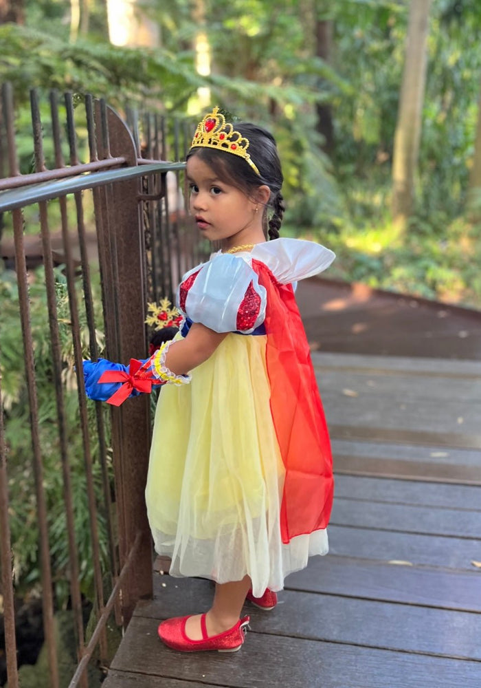 Magical Snow White Luxe Princess Birthday Party Dress Costume & Jewellery Set - Fox Baby & Co