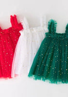 Load image into Gallery viewer, Little Girls Christmas Sparkle Tulle Dress (pre order) - Fox Baby & Co