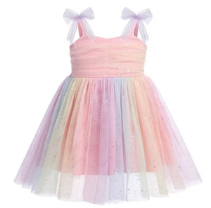 Birthday Tulle Frill Dress - Pastel Rainbow