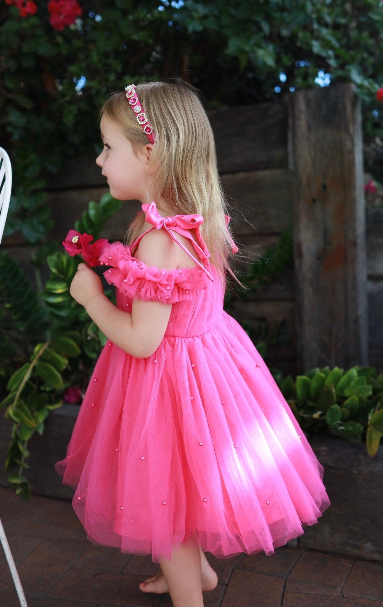 strapless open back dress Kids little girls Valencia Pearl Luxe Party Dress strapless open back dress Kids little girls Valencia Pearl Luxe Party Dress