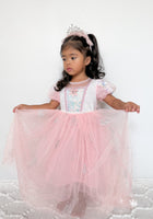 Load image into Gallery viewer, Pink Fairyfloss Princess Birthday Party Dress with cape
