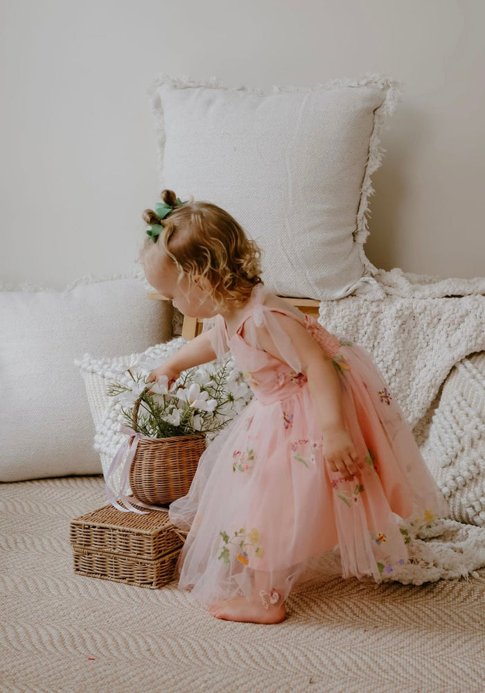 Birthday Tulle Frill Dress - Pink Floral - Fox Baby & Co