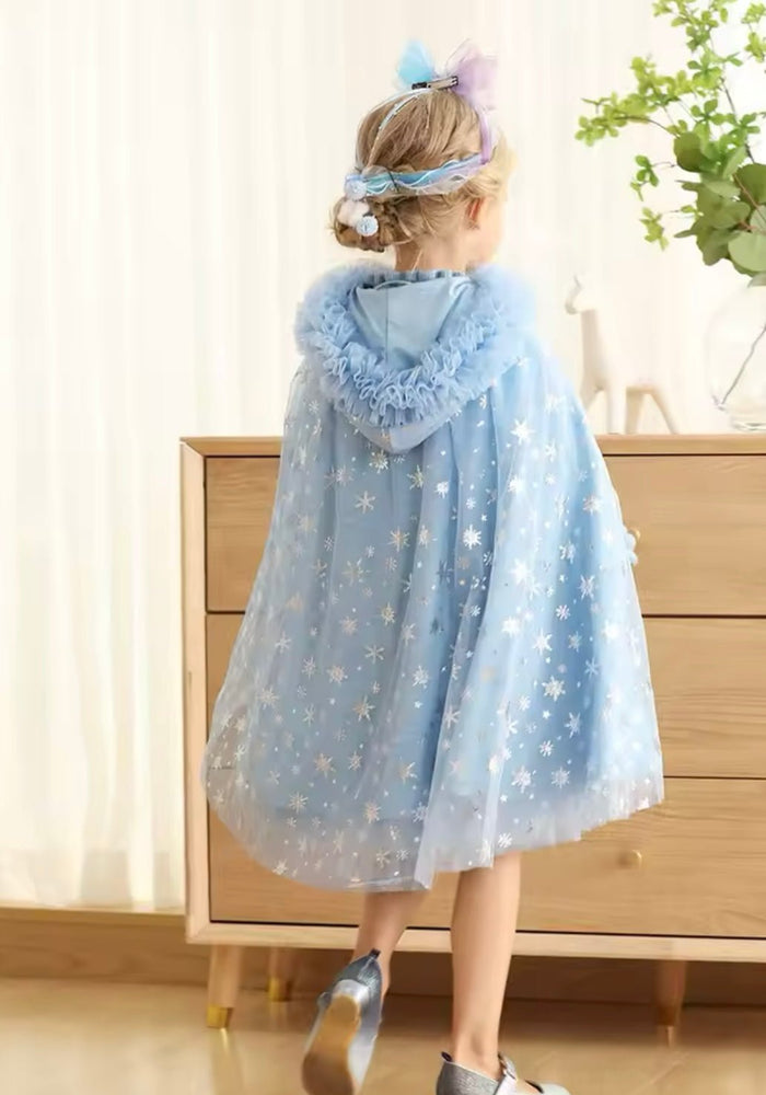 Kids little girls Snow Elsa Cosplay Cloak Cape (pre order) - Fox Baby & Co