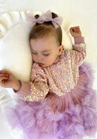 Load image into Gallery viewer, Halo Tutu Ballerina Long Sleeve Dress - Lilac (Limited Stock)

