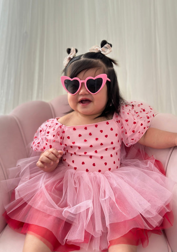 Kids little girls Ballerina Princess Tutu - Pink Heart - Fox Baby & Co