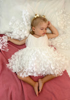 Load image into Gallery viewer, Harper Butterfly Luxe Little Girls Tulle Dress - White (pre order)
