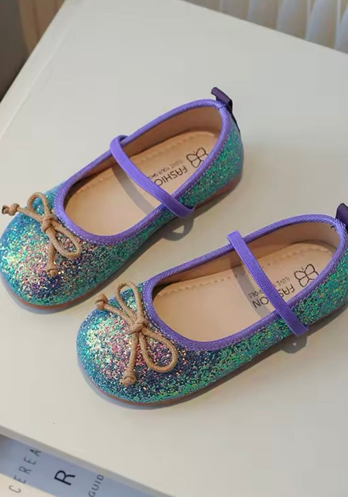 Mermaid Princess Ballerina Ballet Flat Shoes (pre order) - Purple/ Green - Fox Baby & Co