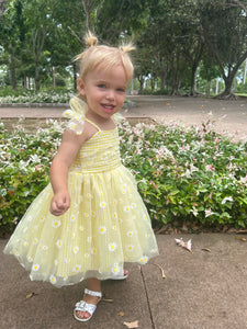 Birthday Tulle Frill Dress - Yellow Daisy