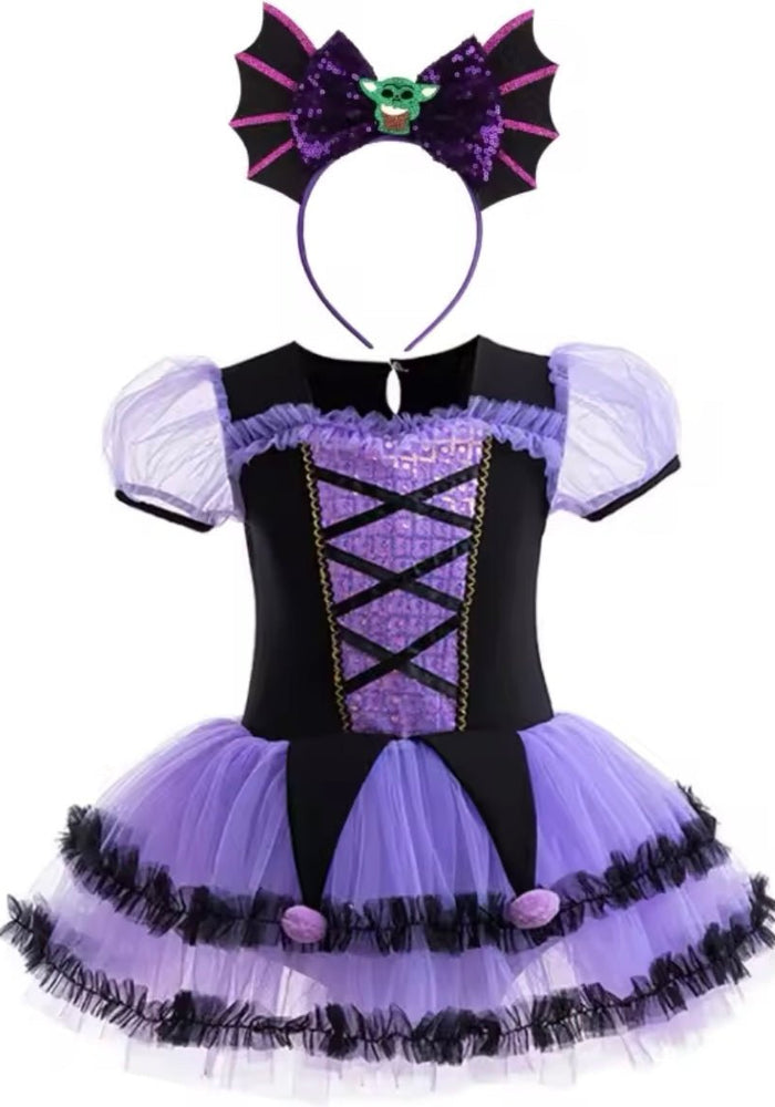 Purple Halloween Tutu Romper with headband - Fox Baby & Co