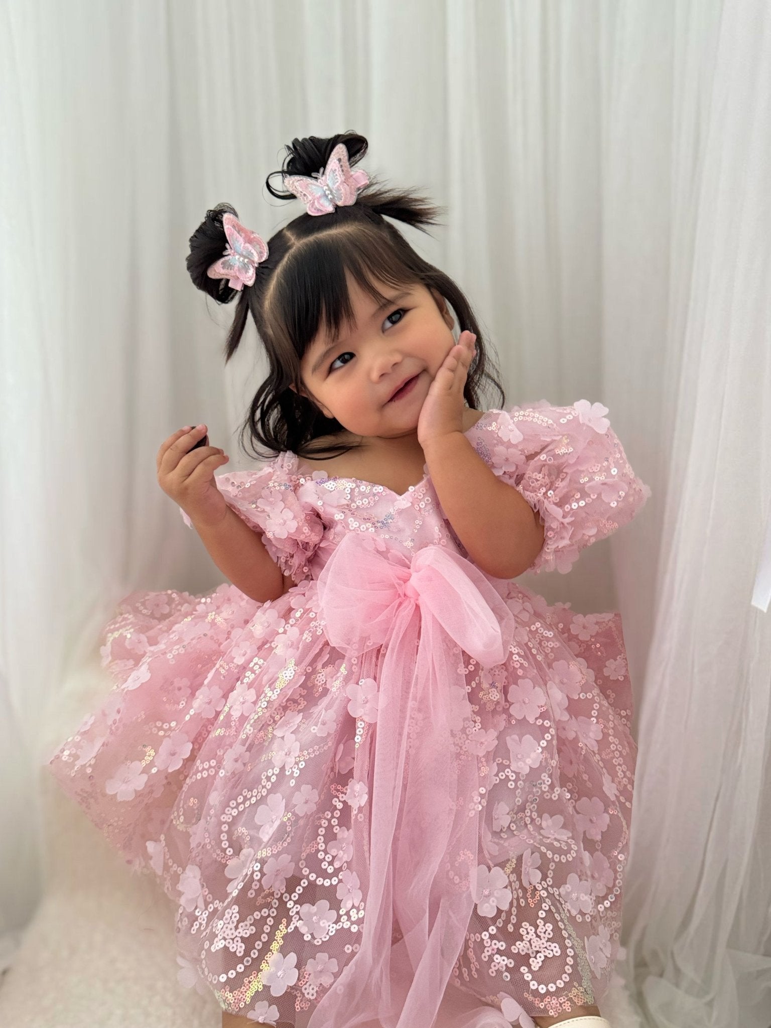 Kids girls Tea Party Sparkle Tulle Dress Blush Pink – Fox Baby Co