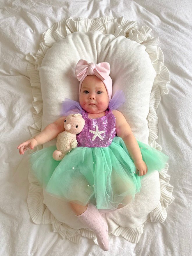 little mermaid infant dress Baby Girl Ariel Mermaid Tutu Romper – Fox Baby & Co