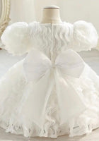 Load image into Gallery viewer, Kids little girls White Ruffle Flowergirl Luxe Party Dress (pre order)

