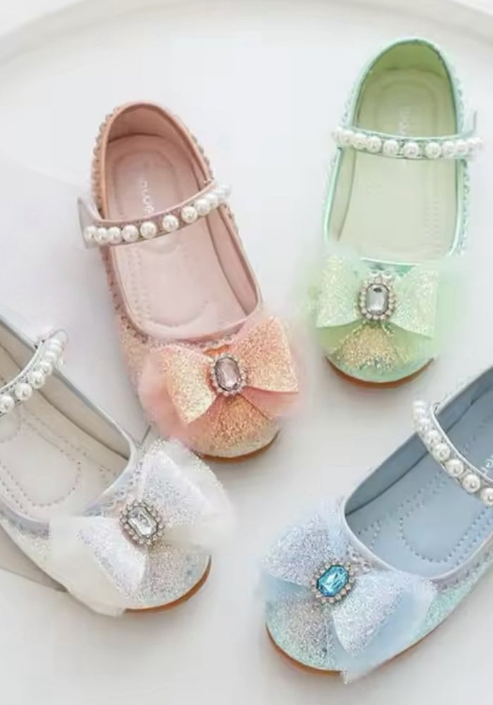 New Enchanted Princess Birthday Girl Sparkle Bow Mary Jane Shoe (pre order) - Fox Baby & Co