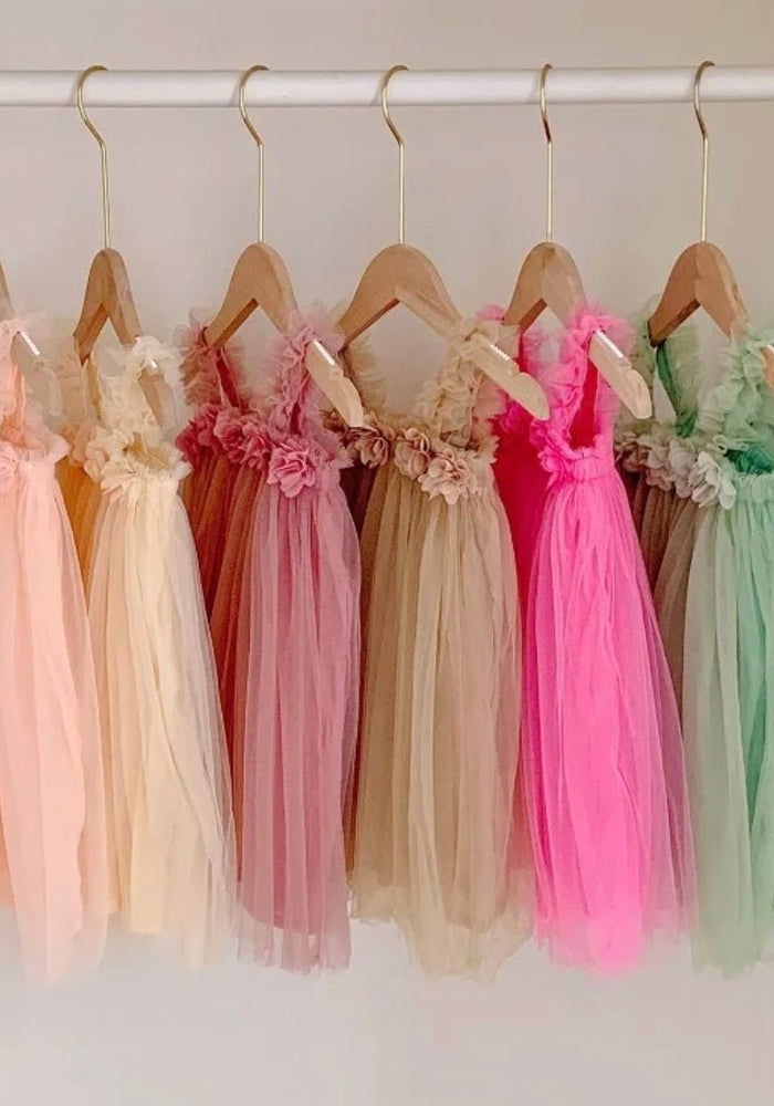 Florence Floral Birthday Tulle Dress (pre order) - Fox Baby & Co
