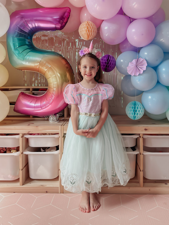 New Style Mermaid Princess Birthday Party Dress Costume