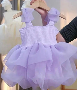 Little girl Mirabelle Tutu Birthday Party Dress - Lilac
