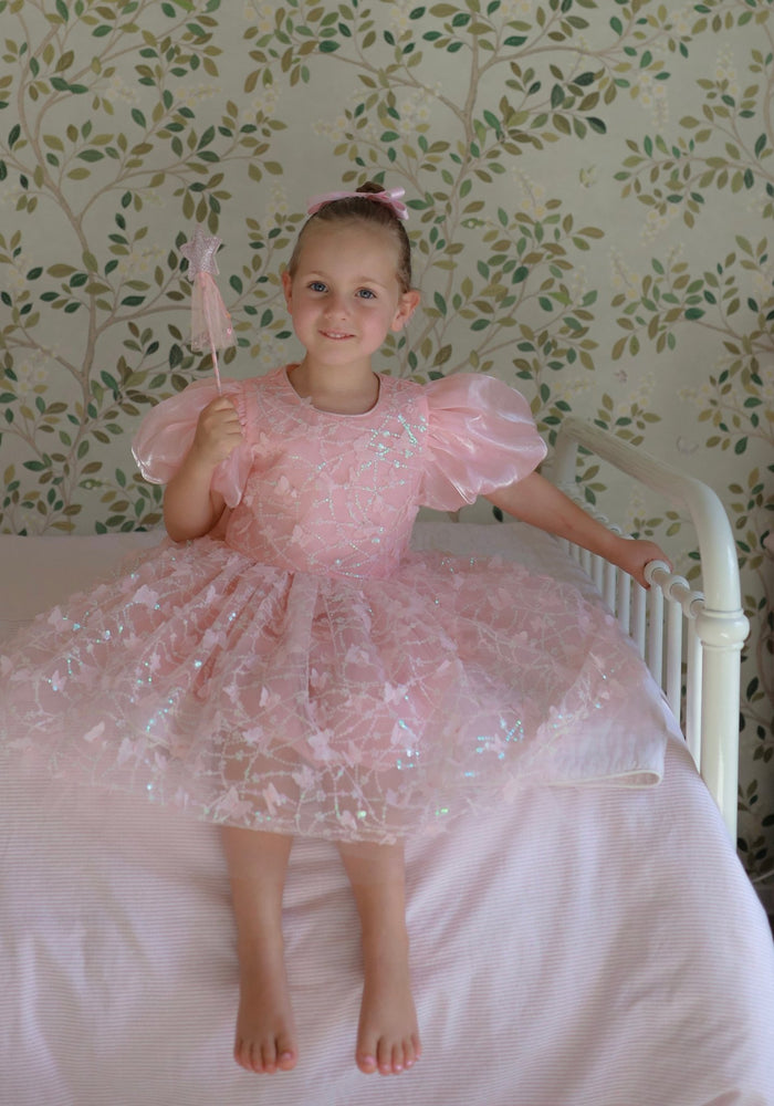 Kids girl Harper Butterfly Sparkle Tulle Dress - Pink - Fox Baby & Co