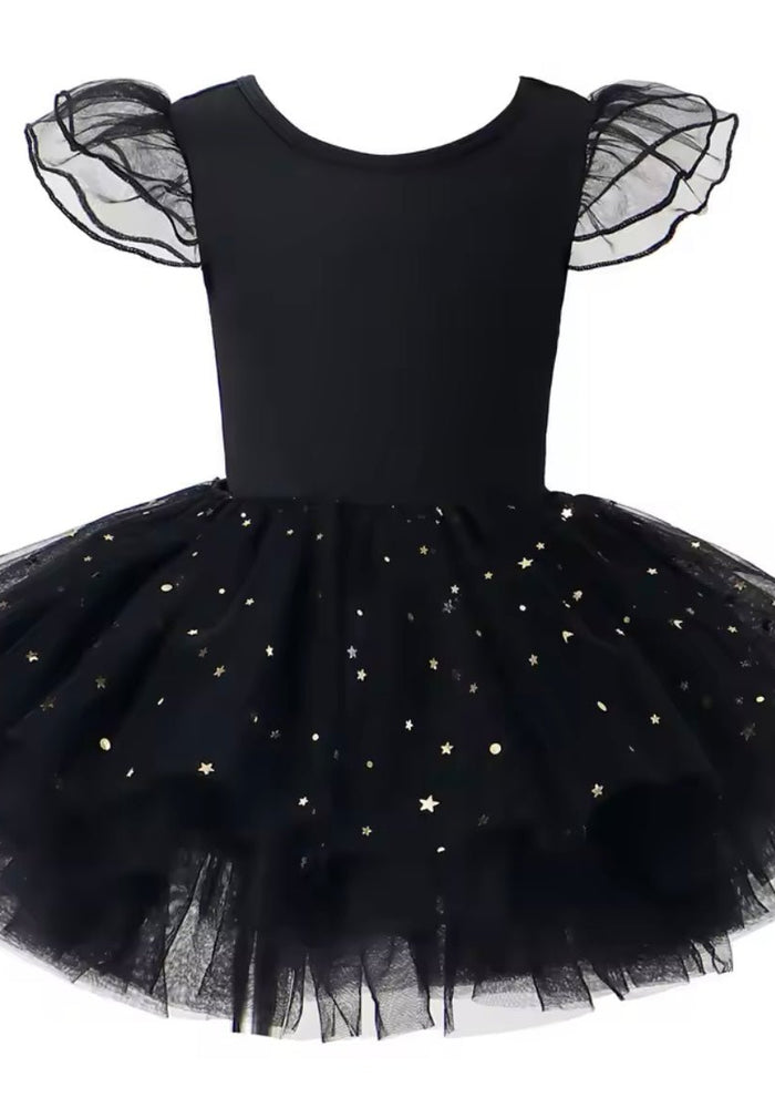 Halloween Ballerina Shimmer Tulle Tutu Leotard - Black (pre order) - Fox Baby & Co