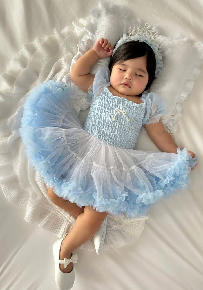 Kids little girls Ballerina Princess Tutu Dress - Blue - Fox Baby & Co