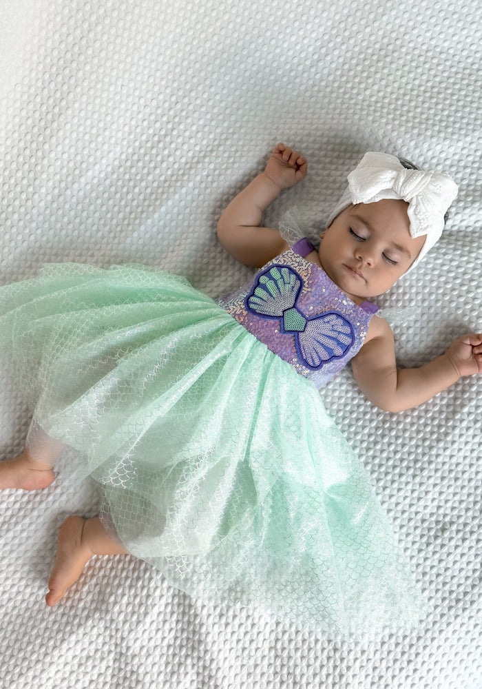 Mini Baby Mermaid Luxe Princess Birthday Party Dress - Fox Baby & Co