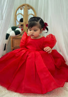 Load image into Gallery viewer, Kids little girls Bonnie Christmas Luxe Dress - Red (pre order) - Fox Baby & Co