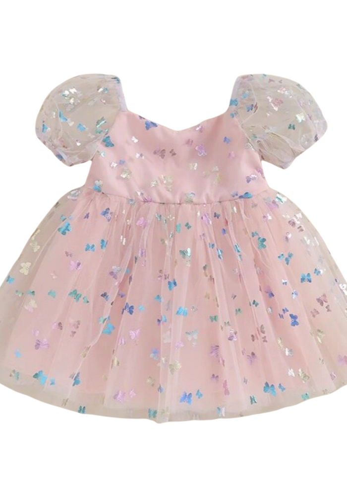 Kids girls Butterfly Shimmer Tulle Dress