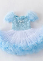 Load image into Gallery viewer, Kids little girls Ballerina Princess Tutu Dress - Blue - Fox Baby & Co