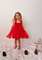 Load image into Gallery viewer, Little Girls Christmas Sparkle Tulle Dress (pre order) - Fox Baby & Co