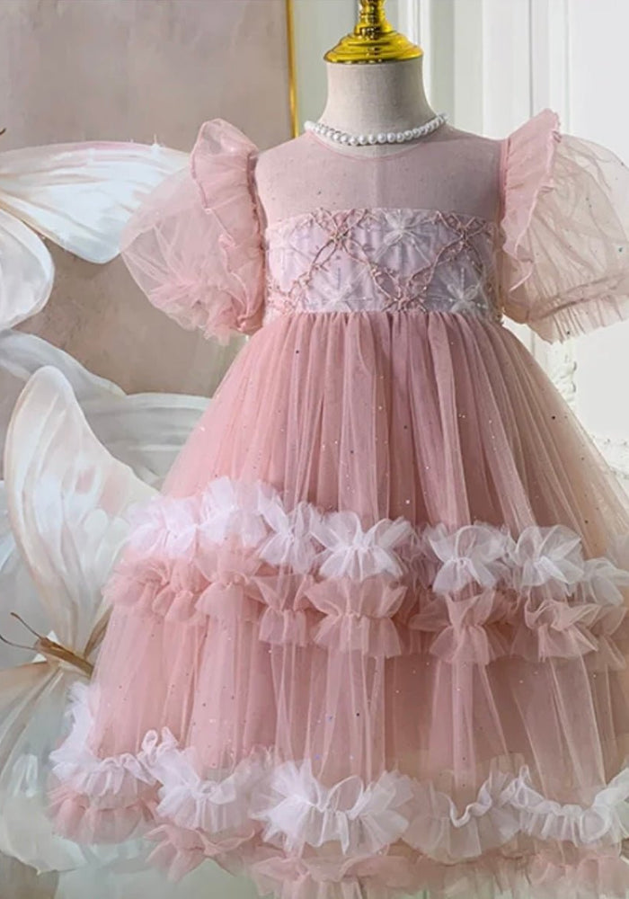 Kid little girl Fairytale Posy Birthday Tulle Dress - Fox Baby & Co