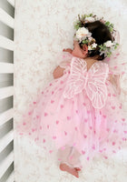 Load image into Gallery viewer, Pixie Butterfly Tulle Dress - Pink Hearts
