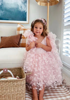Load image into Gallery viewer, Harper Butterfly Luxe Little Girls Tulle Dress - Baby Pink (pre order)
