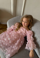 Load image into Gallery viewer, Flowergirl Sparkle Wonderland Long Sleeve Luxe Tulle Dress - Pink - Fox Baby & Co