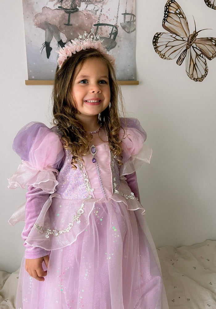 Violet Princess Birthday Long Sleeve Party Dress Costume - Fox Baby & Co