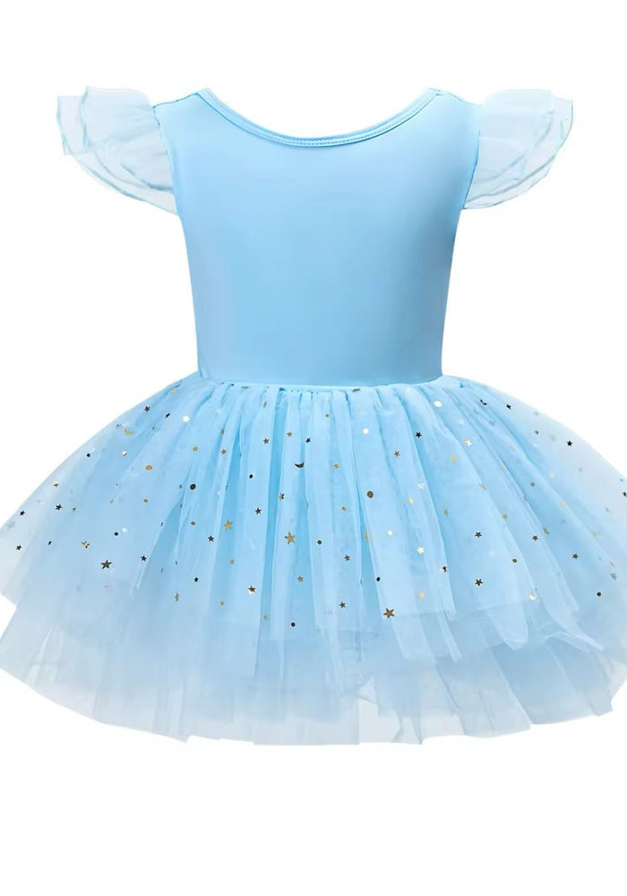 Ballerina Shimmer Tulle Tutu Leotard - Blue (pre order) - Fox Baby & Co