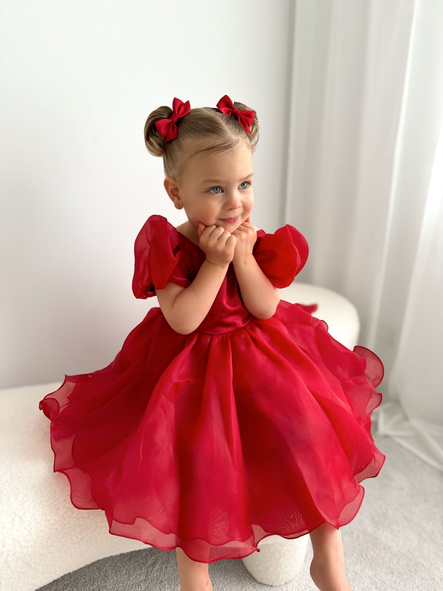 Kids little girls Red Luxe Dress – Fox Baby Co