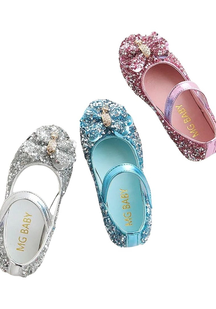 Little Princess Birthday Girl Sparkle Bow Mary Jane Shoe (pre order) - Fox Baby & Co