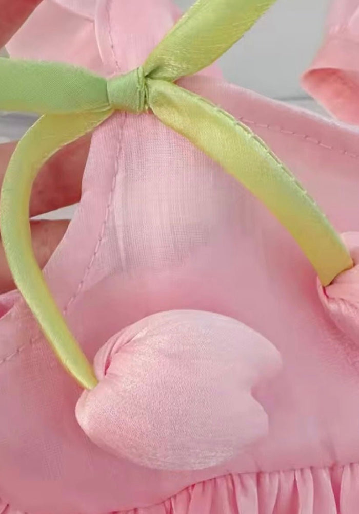 Spring Tulip Puff Frill Dress - Pink - Fox Baby & Co