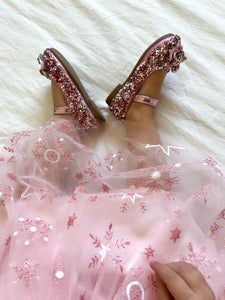 Little Princess Birthday Girl Sparkle Bow Mary Jane Shoe (pre order)