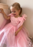 Load image into Gallery viewer, Pearl Princess Luxe Little Girls Tulle Dress - Pink - Fox Baby & Co