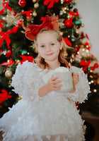 Load image into Gallery viewer, Madelyn Flower Girl Butterfly Luxe Little Girls Tulle Dress - White - Fox Baby & Co
