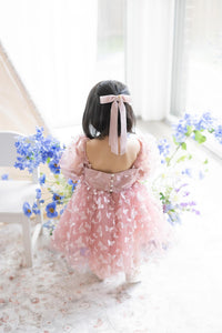 Madelyn Butterfly Luxe Little Girls Tulle Dress - Dusty Rose (pre order)