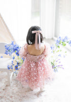 Load image into Gallery viewer, Madelyn Butterfly Luxe Little Girls Tulle Dress - Dusty Rose (pre order)
