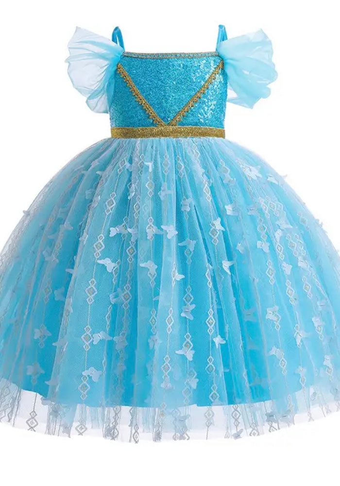 Little Genie Blue Princess Birthday Party Dress Costume (pre order)