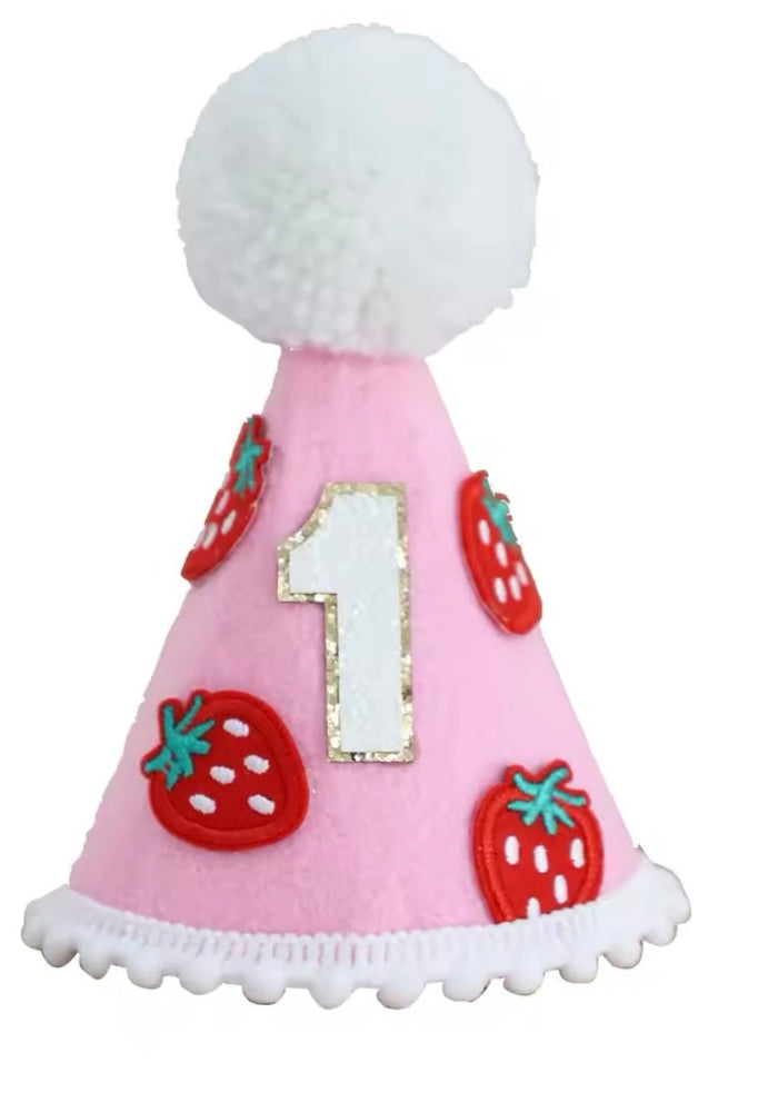 Strawberry Shortcake 1st Birthday Party Crown Hat - Fox Baby & Co